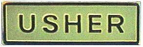 Picture of Gold Metal Usher Pin-On Badge