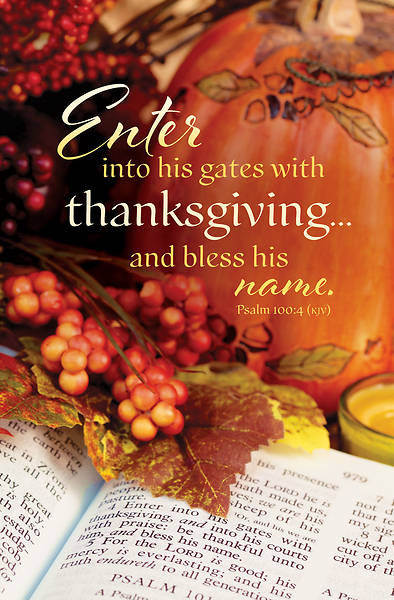 Enter Into HIs Gates Thanksgiving Bulletin