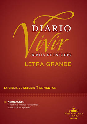 Picture of Biblia de Estudio del Diario Vivir Rvr60, Letra Grande (Letra Roja, Tapa Dura)