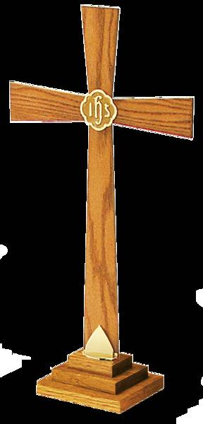 Picture of Artistic RW 022BRK 24" Oak and Brass Altar Cross