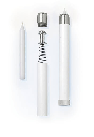 Picture of Artistic RW 11S Silvertone Tube Candles - Pair