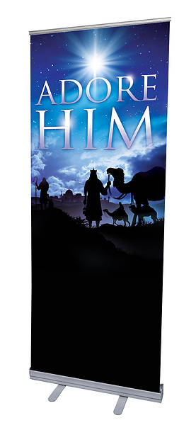 Adore Him Advent RollUp Banner with Stand
