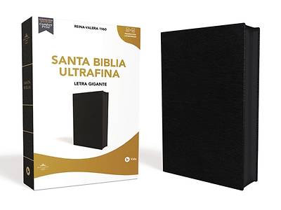 Reina Valera 1960 Santa Biblia Ultrafina Letra Gigante, Piel Fabricada, Negro, Con Cierre, Edición Letra Roja