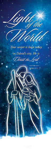 Picture of Light of the World Christmas Banner 2 x 6 Fabric