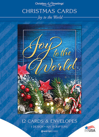 Christmas Joy to the World Solid Box Card