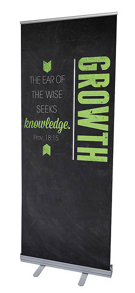 Picture of Slate Growth RollUp Banner with Stand