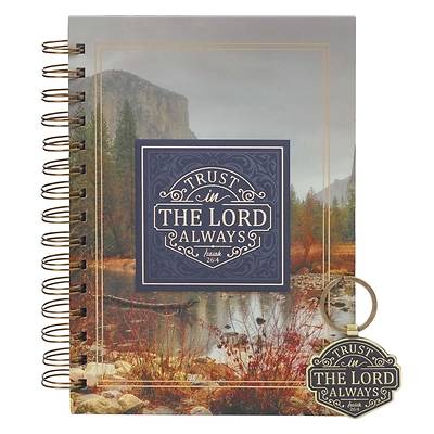 Gift Set Journal and Keyring Navy Trust in the Lord Always Isaiah 26
