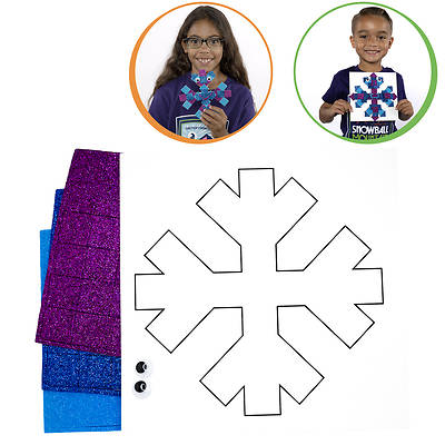 Picture of VBS 2026 Snowball Mountain Challenge Craft Mosaic Sticker Snowflake (Pkg of 12)
