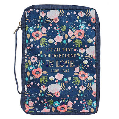 Picture of Bible Cover Value Navy Let All That You Do