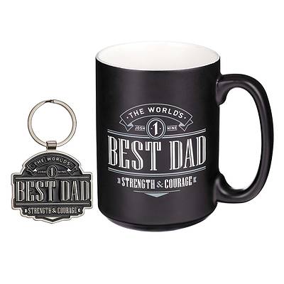 Gift Set Mug and Keyring Best Dad Joshua 1
