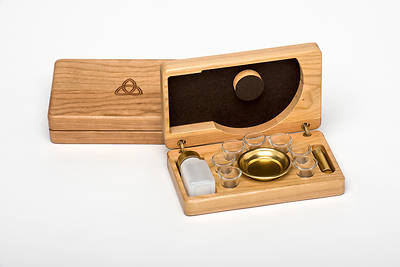 Picture of Artistic ART 737 7-Cup Portable Communion Set with Cherry Case