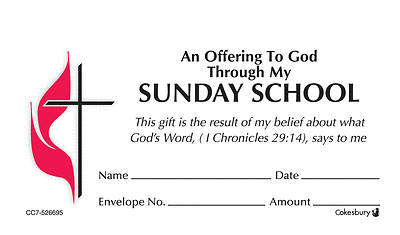 Picture of Sunday School UMC Offering Envelope Box Set Regular