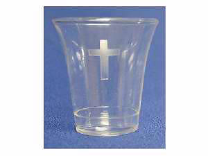 Disposable Communion Cup with Etched Cross - Box of 1000