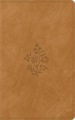 Picture of ESV Large Print Personal Size Bible, Red Letter (Trutone, Nubuck Caramel, Wildflower Design)