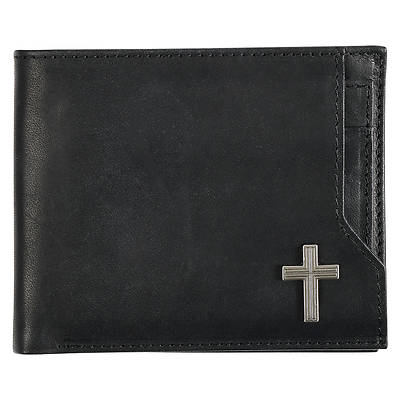 Picture of Genuine Full Grain Leather Rfid Blocking Scripture Wallet for Men