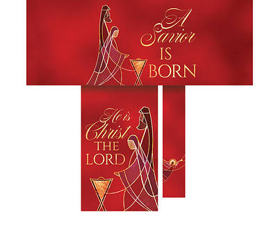 Nativity of Jesus 3-Piece Parament Set - Red