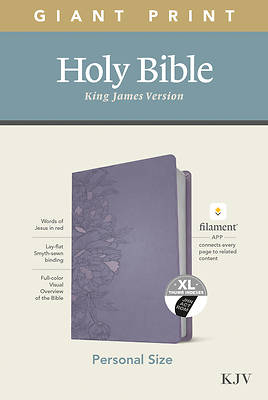 Picture of KJV Personal Size Giant Print Bible, Filament Enabled Edition (Leatherlike, Peony Lavender, Indexed)
