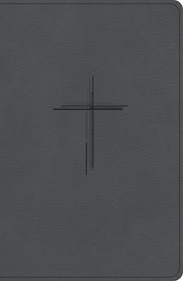 CSB Personal Size Giant Print Bible, Digital Study Edition, Charcoal Suedesoft Leathertouch
