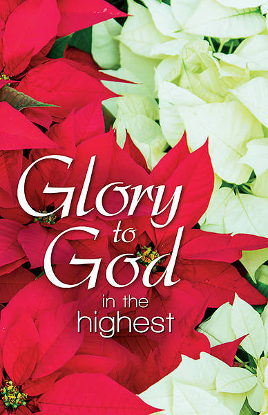 Picture of Glory to God Poinsettias Christmas Regular Size Bulletin