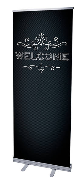 Chalk Welcome RollUp Banner with Stand