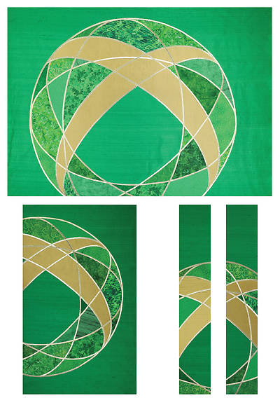 Picture of For God So Loved the World Kelly Dupioni 3-Piece Parament Set