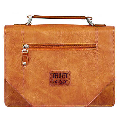 Trust in the Lord Tan and Honey-brown Classic Bible Cover Medium