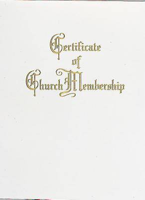 Traditional Steel-Engraved Church Membership Certificate (Pkg of 3)