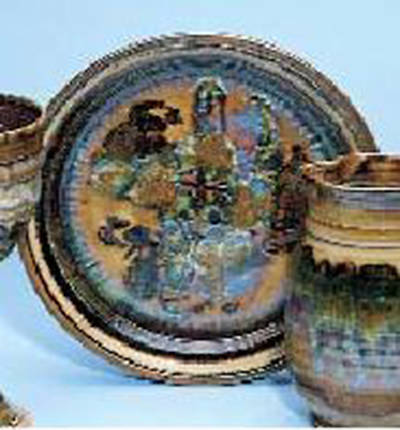 Earthenware Bread Plate, Brown