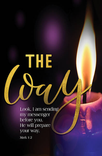 Picture of The Way Look Advent Candle Sunday 2 Bulletin (Pkg of 50)