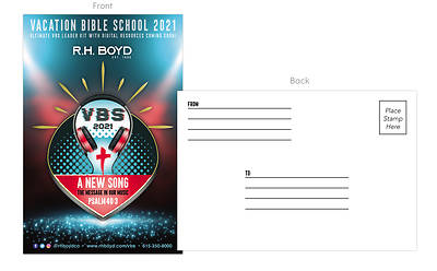 Picture of Vacation Bible School VBS 2021 A New Song The Message in Our Music Postcards PK50