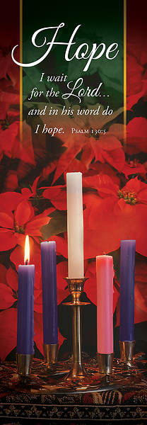 Hope I Wait for Lord Advent Banner 2x6 Vinyl