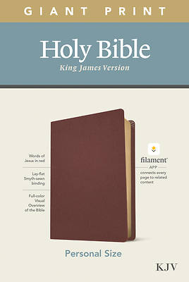 Picture of KJV Personal Size Giant Print Bible, Filament Enabled Edition (Genuine Leather, Burgundy)
