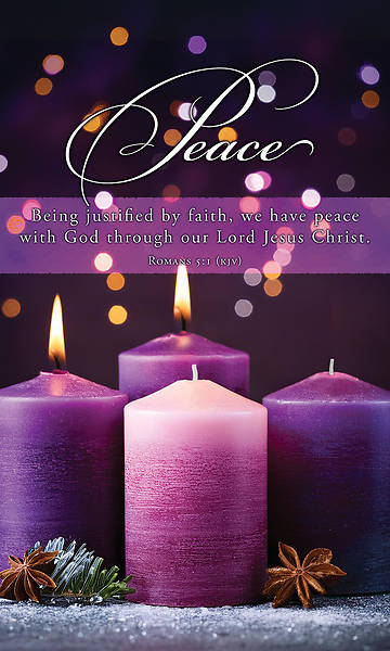 Picture of Banner Peace Being Justified Advent 3 x 5 Fabric