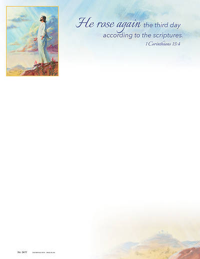Picture of He Rose Again Easter Letterhead