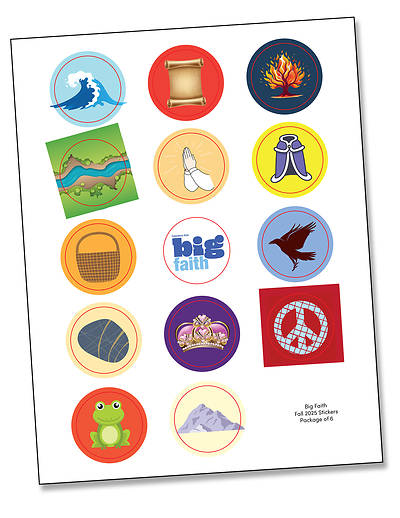 Picture of Cokesbury Kids Big Faith Fall 2025 All Ages Activity Stickers (Pkg of 6)