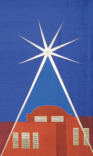 Picture of Bethlehem Cobalt Dupioni Pulpit Parament