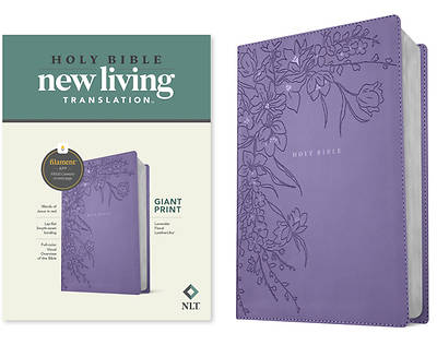 Picture of NLT Giant Print Bible, Filament Enabled (Leatherlike, Lavender Floral, Red Letter)