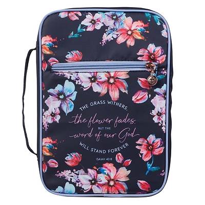 Picture of Bible Cover Large Navy the Grass Withers Isaiah 40