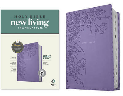 Picture of NLT Giant Print Bible, Filament Enabled (Leatherlike, Lavender Floral, Indexed, Red Letter)