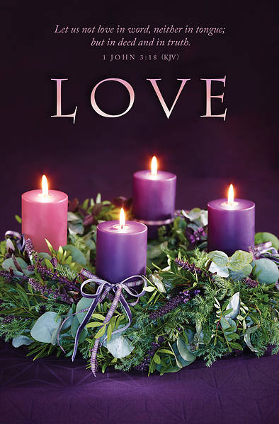 Picture of Love Let us not love in word Advent Bulletin