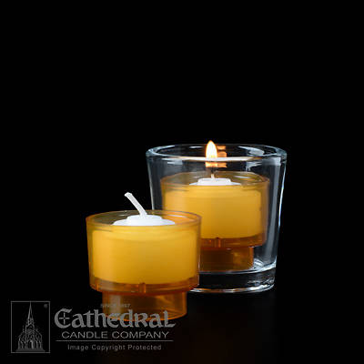 Cathedral EZ Lites 4 Hour Votive Lights - Amber