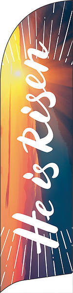 He is Risen Burst Flag Banner
