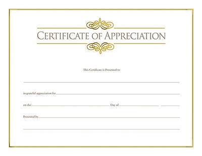 Picture of Appreciation Certificate