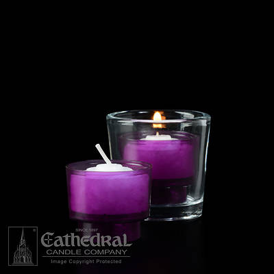 Cathedral EZ Lites 4 Hour Votive Lights - Purple