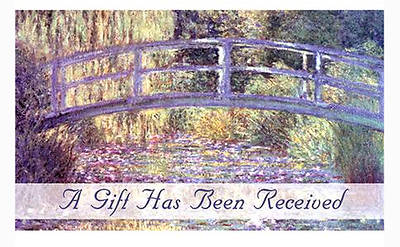 Picture of Memorial Gift Notification Card (Pack of 25)