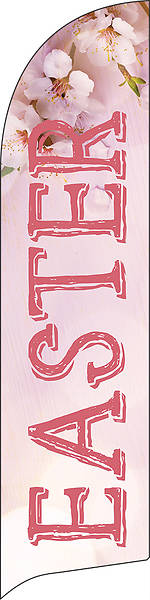 Easter Pink Cherry Blossom Flag Banner