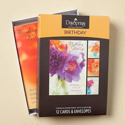 Picture of Flowers of Joy - Birthday Boxed Cards - Box of 12