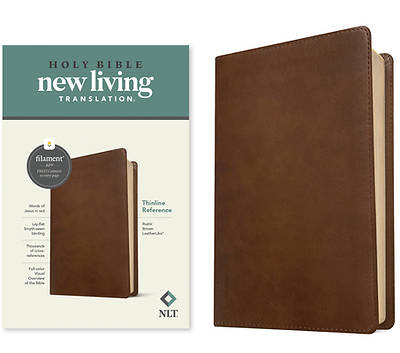Picture of NLT Thinline Reference Bible, Filament Enabled Edition (Red Letter, Leatherlike, Rustic Brown)