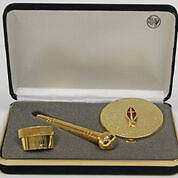 Koleys K229 24K Gold Plated 10 Host Cap Pastoral Deacon Set 4" x 6"