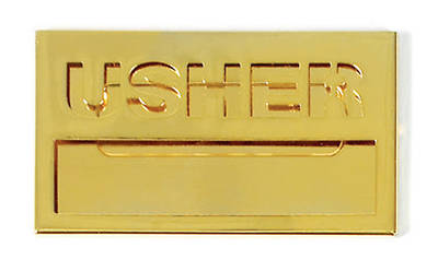 Picture of Brass Usher Name Badge